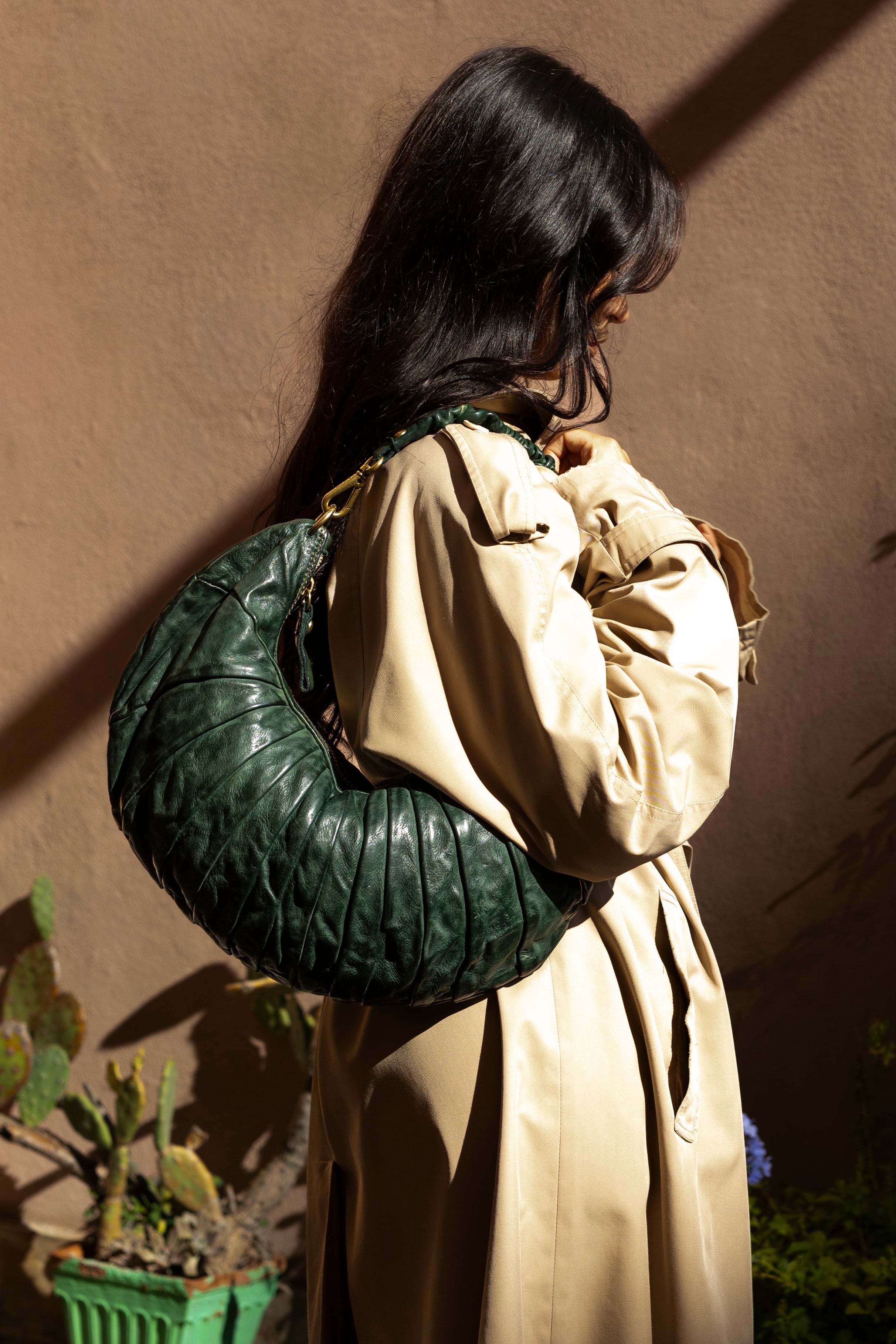 Luna skuldertaske - Green Bottle